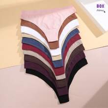 Kit de Calcinhas Feminina Sem Costura Poliamida Macia Confortável Cores Sortidas.  Sem Costura - Multicolorido - Visão 18