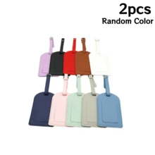 2/3/4/5/6/8Pcs Thickened Wear-Resistant PU Leather Luggage Name Tag With Metal Buckle Reinforced Adjustable Strap Travel Luggage Tag Essential For Business Trips And Checked Baggage, Can Write Information, Boarding Pass, Multiple Colors Available, Random Color - View 15