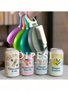 1pc Colorful Soda Can Lid With Straw, Silicone Straw Soda Can Lid, Reusable Soda, Beverage, Juice, Sparkling Water Can Lid (Please Follow The Steps To Install To Avoid Straw Detachment) - Multicolor - View 2