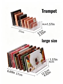 Rak Penyimpanan Akrilik Transparan 1 Buah untuk Pengorganisasian Meja Kantor, Multifungsi untuk Menyimpan Buku, Buku Catatan, Map, dan Ponsel Pintar. Juga Cocok Sebagai Organizer Kosmetik untuk Palet Eyeshadow. Rak Akrilik Tujuh Kompartemen Ini Ideal untuk Musim Kembali ke Sekolah. - Rak penyimpanan bertingkat - View 5