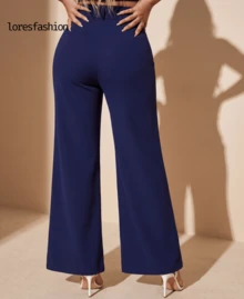 Women Pants - Navy Blue - View 3