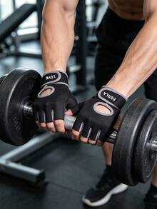 1 paire de gants de fitness mi-doigts personnalisés unisexes, gants de cyclisme antidérapants et respirants, gants de levage ultra-légers, gants de sport avec protection antichoc de la paume, gants d'entraînement avec protection intégrale de la paume, convient pour l'entraînement, les sports, la salle de gym, le cyclisme et autres occasions, accessoires de fitness, sports, salle de gym, entraînement à domicile, accessoires de sport, accessoires de fitness - Multicolore - Voir 4