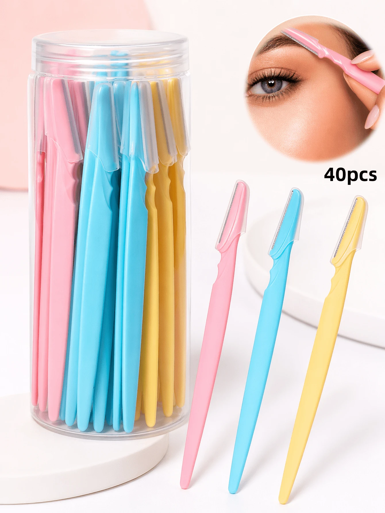3/30/40件套眉毛修剪器及美容工具套装 - 眉刀、面部及身体脱毛刀片、眉形修饰工具、面部剃毛器、脱毛仪器 - 升級款 - 查看 1