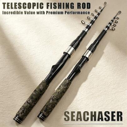 SEACHASER Telescopic Fishing Rod, Medium Action, 6.07FT/6.99FT, 129g~170g,Suitable For Snakehead, Bass, Etc., Both Freshwater And Saltwater Fishing Rod.