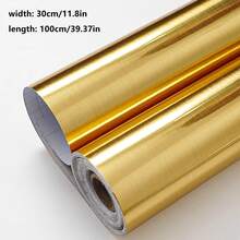 Gold Permanent Vinyl Sticker, Gold Vinyl Sticker - Gold Adhesive Vinyl Roll, Suitable For Silhouette Machines, Cameo Cutters, Signs, Scrapbooking, Crafts, Die Cutting Machines, Glossy Gold Home Decor, Wall Decor For Bathroom, Kitchen - Gold - View 12