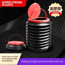 4L Collapsible Trash Can, Magic Bucket, Portable Retractable Water Bucket, Multi-Function Folding Storage Bucket For Outdoor Camping, Car Travel, Picnic, Car Washing, Space-Saving, Lightweight, Reusable Waste Bin, Suitable For Hiking, Camping, Backyard, Home, Kitchen, Office, Easy To Carry And Store - Multicolor - View 3