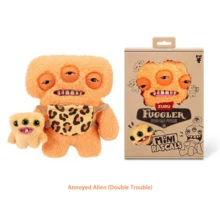 Spin Master Spin Master Juguetes de peluche Fuggler Mini Rascals Series de 9 pulgadas, incluye Baby Fuggler y Double Trouble, juguetes de peluche de monstruos feos oficiales, muñecos de peluche de monstruos feos divertidos para adultos, colección de muñecos de peluche perfecta como regalo de cumpleaños - Oogah Boogah (Rosa) - Ver 12