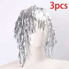 1/3/6 chiếc tóc giả kim loại nhiều màu sắc, thích hợp cho các buổi dạ hội, vũ trường, cosplay, biểu diễn sân khấu, trang trí tiệc, hòa nhạc, lễ hội hóa trang, lễ tốt nghiệp, tiệc độc thân, tiệc sinh nhật, v.v. (Có nhiều màu sắc để lựa chọn) - Nhiều màu - Xem 28