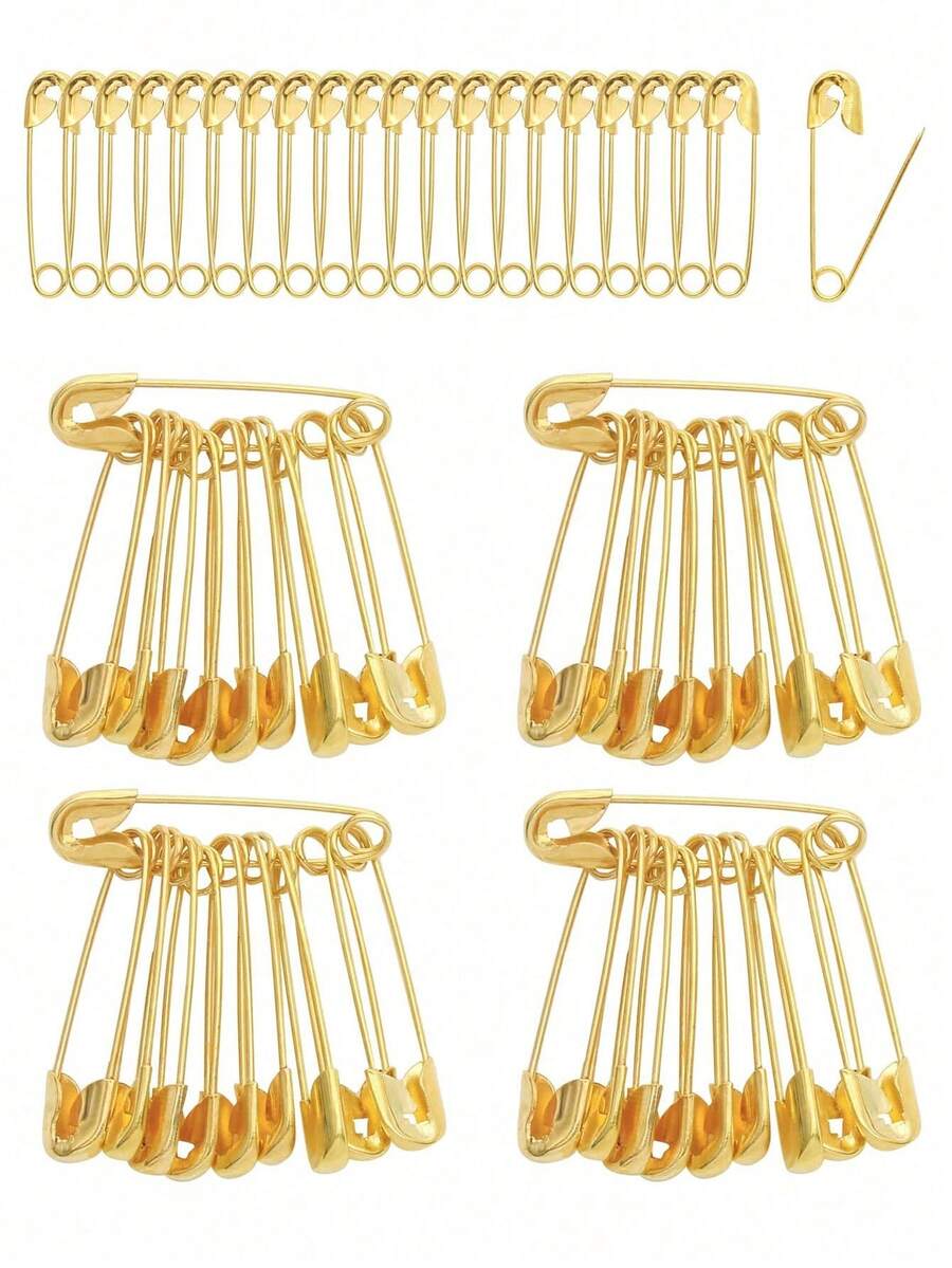 50/120/200/100pcs Assorted Size Safety Pin Set, Durable And Rust-Resistant, Suitable For Clothing, Crafts, Sewing, Jewelry Making, Home And Office - Multicolor - View 1