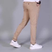 Stretch Gabardine Skinny Pants For Men John Silver - 薑色 - 查看 3