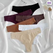Kit de Calcinhas Feminina Sem Costura Poliamida Macia Confortável Cores Sortidas.  Sem Costura - Multicolorido - Visão 3
