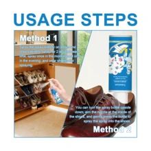 1 Botella de 100ml Spray desodorante para zapatos y calcetines, elimina rápidamente los olores, previene la sudoración, fragancia duradera, desodorante para armario de zapatos - Azul - Ver 11
