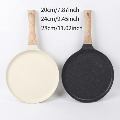 1 pieza Bandeja redonda para pizza apta para cocina de inducción/estufa de gas, bandeja para pizza, bandeja para pizza antiadherente, bandeja para pizza de aleación de aluminio, bandeja de horneado redonda, apta para pizza congelada y casera, disponible en negro y blanco, tres tamaños 20cm, 24cm y 28cm