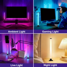 2pcs RGB LED Light Strips, Desktop Ambient Lighting, 3 Control Modes, Music Sync, DIY Modes, Timer Function, Suitable For Living Room, Bedroom, Gaming Room, Great Gift - Multi-color light - View 10