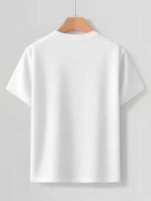 Unisex Pure Cotton T-Shirt Swag Y2K T-Shirt Men Top Casual Crew Neck, Slight Stretch Fabric, Regular Fit, Print Pattern, All-Season Soft Cotton, Casual Daily Wear, Lightweight, Breathable Fabric, Cute , Perfect For Vacation, Blusas Para Mujer, Playeras De Mujer - Trắng 5 - Xem 2
