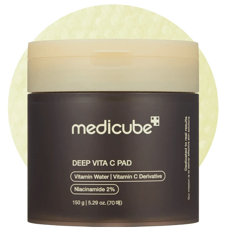 Medicube Deep Vita C Facial Pads, Vitamin C Toner Pads For Uneven Skin Tone, 500,000PPM Of Vitamin Water & 3 Types Of Vitamin, Hydrating & Resurfacing  - 70 Pads - 深層維他命C棉片 - 70片裝(1盒) - 查看 1