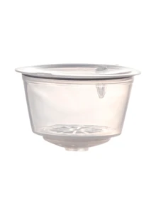 1/2/3/5/10 piezas Cápsulas de café reutilizables y transparentes compatibles - Ahorre dinero y reduzca los residuos con un diseño fácil de rellenar - blanco transparente - Ver 2