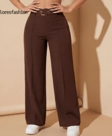 Women Pants - Burgundy - View 6