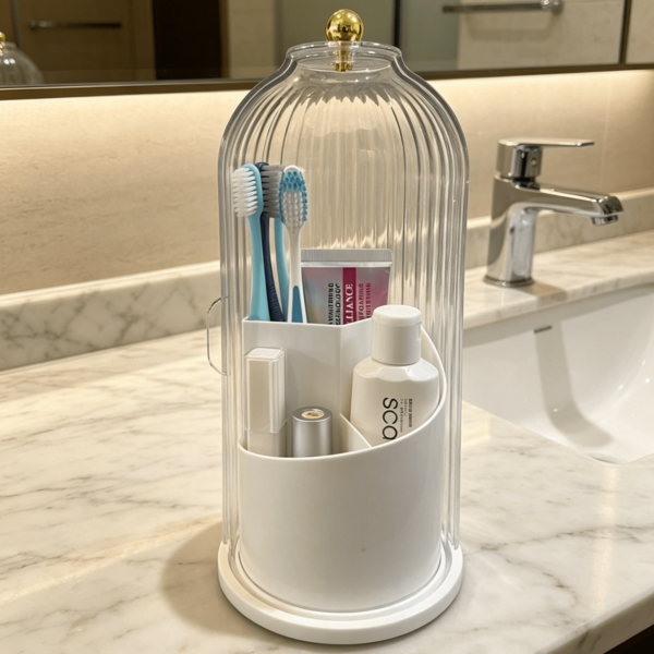 Soporte giratorio para brochas de maquillaje con tapa, organizador de maquillaje con cubierta, organizador de maquillaje a prueba de polvo, organizador de maquillaje giratorio 360°, caja de almacenamiento de brochas de maquillaje, organizador de tocador, caja organizadora de maquillaje, caja de almacenamiento de cosméticos, organizador de cuidado de la piel, organizador de encimera de tocador, organizador de herramientas de belleza, solución de almacenamiento de maquillaje, configuración estética de tocador, estética Clean Girl, almacenamiento moderno de tocador, organizador de encimera, organizador de uso diario, almacenamiento para espacios pequeños, organización del hogar, artículos esenciales para la limpieza de primavera, regalo del Día de la Madre para mamá, regalo del Día de la Madre para ella, idea de regalo de Pascua, idea de regalo de primavera, regalo de cumpleaños para ella, regalo para mujeres
