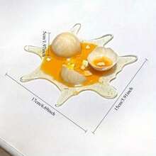 1pc Creative Cracked Egg Phone Holder, Unique Cute Novelty Stress Relief Gadget, Suitable For Office Desk Decor - Yellow - View 3