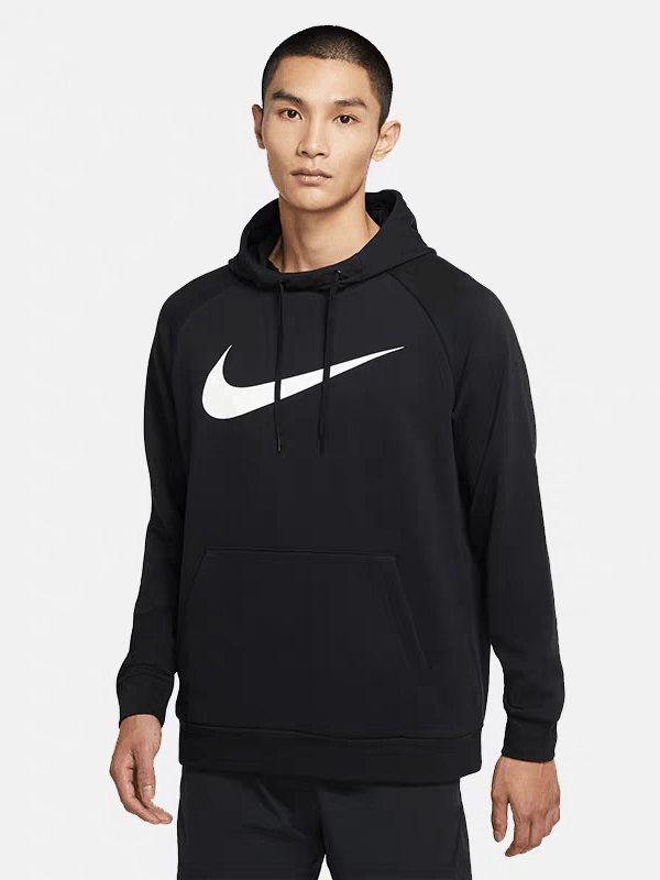  Nike字母Logo印花加絨套頭連帽衛衣 男款