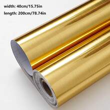 Gold Permanent Vinyl Sticker, Gold Vinyl Sticker - Gold Adhesive Vinyl Roll, Suitable For Silhouette Machines, Cameo Cutters, Signs, Scrapbooking, Crafts, Die Cutting Machines, Glossy Gold Home Decor, Wall Decor For Bathroom, Kitchen - Gold - View 17