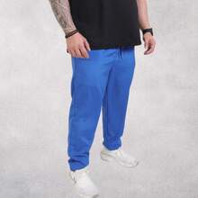 Men's Premium Tactel Pants 100% Polyester | Fitness, Running, Maximum Comfort - 皇家藍 + 鉛 - 查看 4