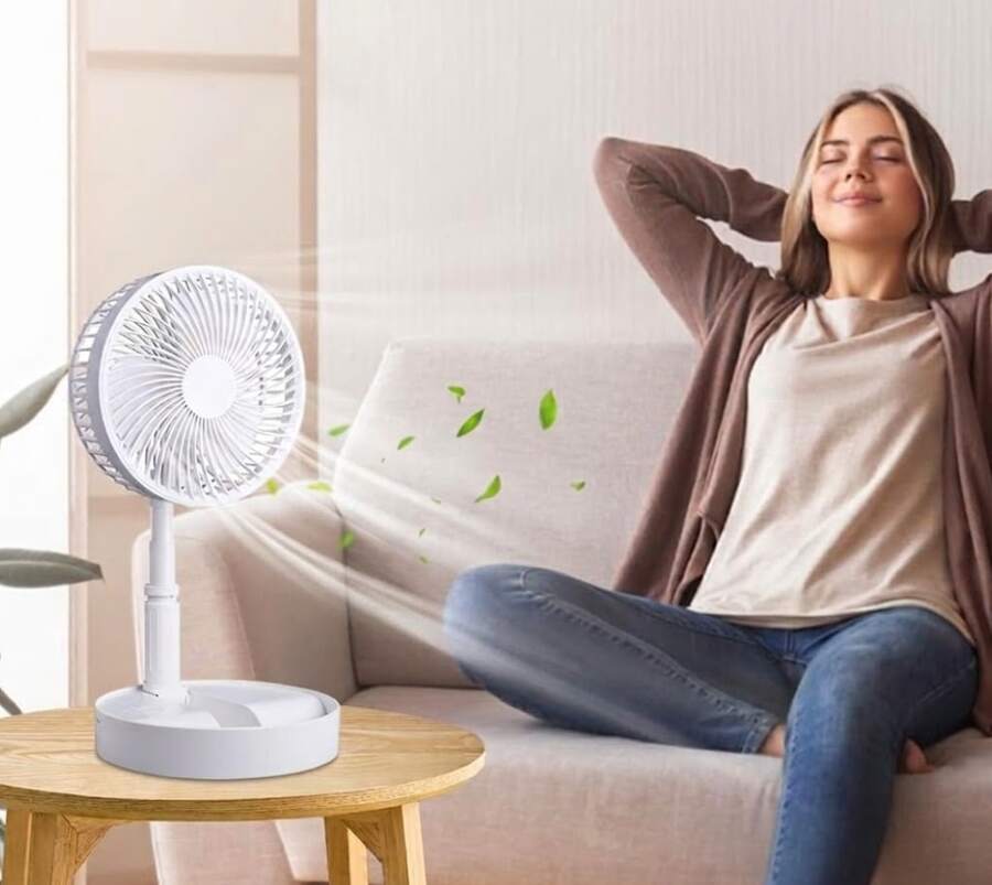 STARLEY - Mini Portable USB Air Conditioner - Air Conditioning Fan And Humidifier 3 Speeds, Cool Air For Home, Office And Desk, Quiet And Easy To Use - BLANCO - Xem 1