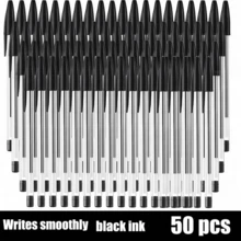10/20/30/50支装 凝胶墨水笔 塑料圆珠笔，蓝黑色墨水，耐用便携，办公用品，文具（黑色） - 套裝 - 查看 1