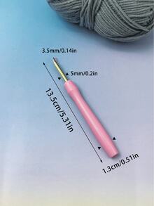 Macaron Color Punch Needle, Pink And Blue Options, Exquisite Gold Needle Tip, Smooth And Sharp, Easy Threading, Smooth Stitching Without Jamming, Suitable For Punch Embroidery Decorative Paintings, Punch Needle Art, Fabric Embroidery, Home Decor DIY, Handmade Soft Furnishings - Do Not Replace the Needle Head - View 9