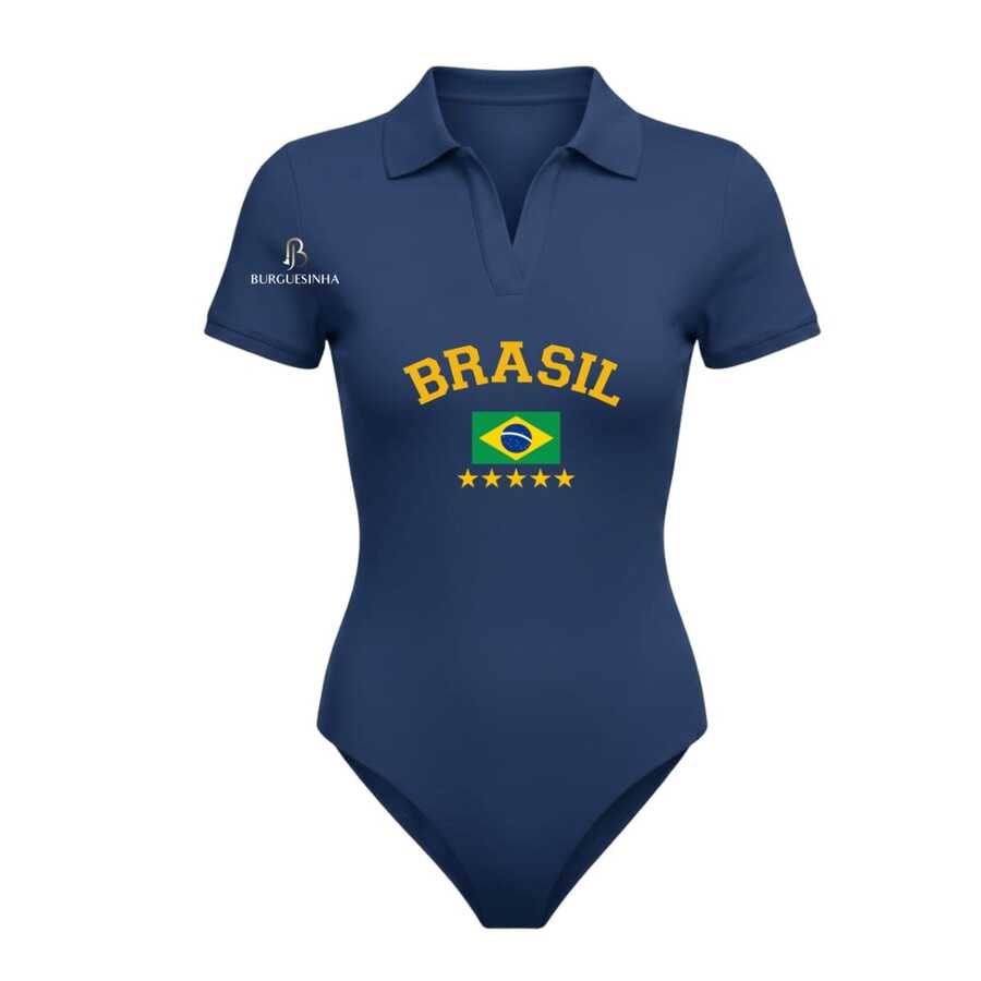 BODY POLO GOLA Brazil BrazilCore Cup Flag Of Brazil Patriot Party Barbecue Game PREMIUM - 藏蓝色 - 查看 1