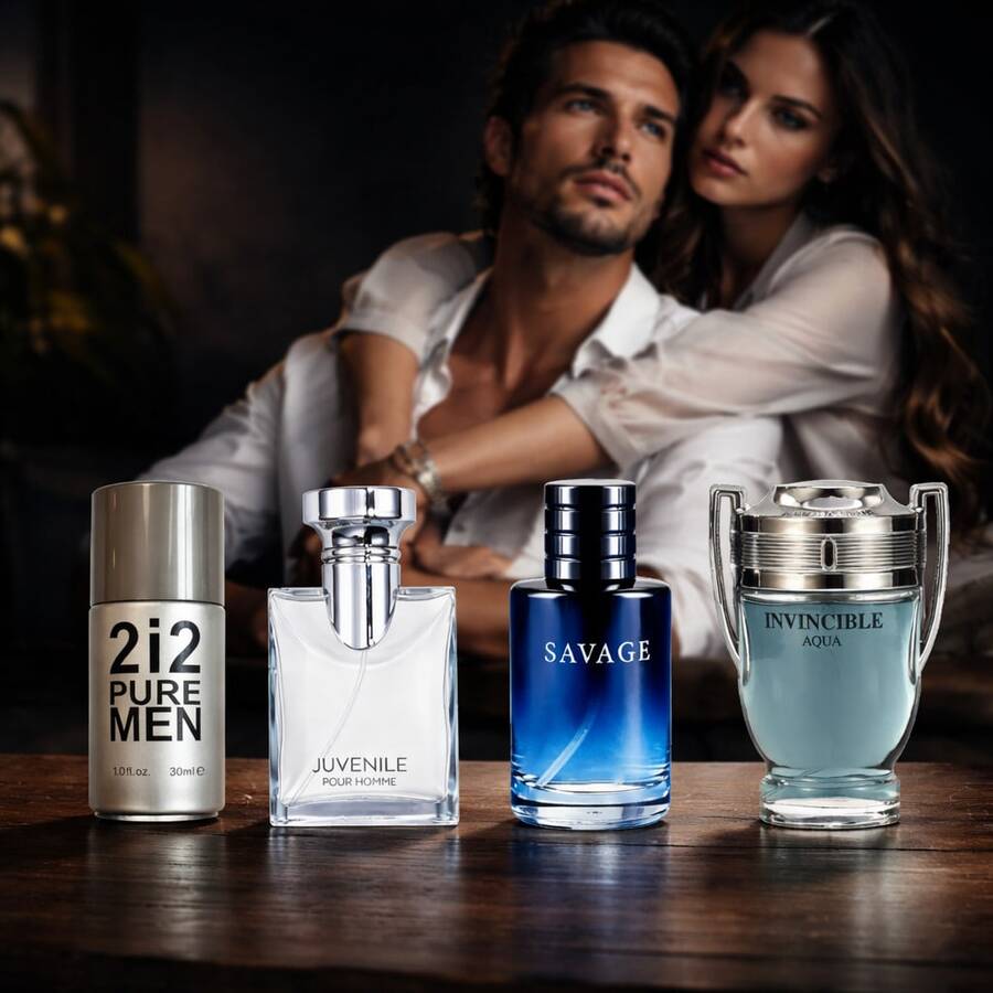 Set de Perfumes para Hombre 4x30ml – Fragancias Variadas, Kit Regalo Económico, Aroma Duradero para Uso Diario - Múltiples aromas - Ver 1