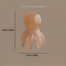 1pc Octopus Shaped Face Massager - High Quality Manual Face & Scalp Acupressure Massage Tool, Portable Home SPA, Christmas Gift, Facial Relaxation, Eye Area Massage, Nose Massage, Wooden Massage Tool, Ergonomic Design, Natural Texture, Handcraft, Ideal For Skincare Enthusiasts - Multicolor - View 5