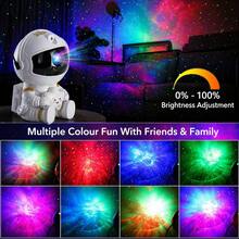 Astronaut Starry Sky Projector, Galaxy Night Lamp For Bedroom Star Projector With Remote Control, Bright Led Lamp Aesthetic Nebula Ambient Lighting For Gaming Room, Home Theater, Ceiling, Party Decor And Christmas Gift - White Astronauts Hug Stars - View 5