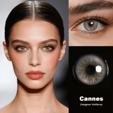 LEERMOO 1 Cặp Kính Áp Kính Dùng Một Lần 6 Tháng Đường Kính 14.5mm, Độ Cong Cơ Bản 8.6mm, Đồng Tử Nhỏ Màu Nâu Galaxy, Phù Hợp Cho Mắt Sáng và Mắt Tối, Hiệu Ứng Tự Nhiên Cho Trang Điểm Hàng Ngày Và Cosplay - Cannes Brown - Xem 1