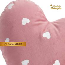 Decorative Pillow For Bedroom With Minimalist Romantic Heart Print And Filling - 桃紅白心 - 查看 5
