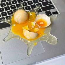 1pc Creative Cracked Egg Phone Holder, Unique Cute Novelty Stress Relief Gadget, Suitable For Office Desk Decor - Yellow - View 2
