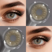LEERMOO 1 Cặp Kính Áp Kính Dùng Một Lần 6 Tháng Đường Kính 14.5mm, Độ Cong Cơ Bản 8.6mm, Đồng Tử Nhỏ Màu Nâu Galaxy, Phù Hợp Cho Mắt Sáng và Mắt Tối, Hiệu Ứng Tự Nhiên Cho Trang Điểm Hàng Ngày Và Cosplay - Cannes Brown - Xem 2