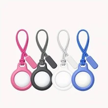 Airtag Locator Protective Case, Anti-Lost Device Lanyard Protective Case With Rotatable Buckle ABS Keychain, Durable Nylon Cord Protective Shell - Multicolor - View 2