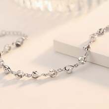 925 Sterling Silver Tennis Bracelet With Zirconia Inlay, Perfect For Daily Wear And Special Occasions - White - View 5