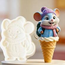 School Backpack-Shaped Candy Mold With Mouse Design, Cute Duck-Shaped Chocolate Silicone Mold With Animal Theme, Cake Decoration Molds For Cute Animals, Can Be Used For Making Ice Cream Decorations, Icing, Cookies, Polymer Clay, And Home Decorations. - View 5