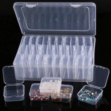 Mini Clear Storage Box Set - Portable Plastic Organizer Case With Small Compartments For Jewelry, Beads, Crafts, Jewelry Storage, Travel Jewelry Case, Jewelry Box, Jewelry Storage, And Small Accessories - Transparent, Plastic Organizer Boxes, Organizer Box, Jewelry Organizers, Stackable, And Travel-Friendly Design. - Multicolor - View 4
