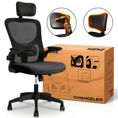 Cadeira Ergonômica NIENZ CHAIRMAN com Apoio Lombar Adaptativo até 135kg Ajustável