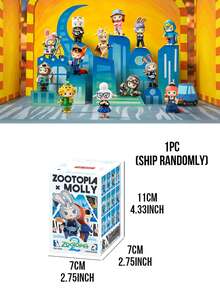 POP MART MOLLY X 迪士尼疯狂动物城盲盒系列，包含12款常规版+1款隐藏版，以经典卡通人物雕像（朱迪·霍普斯、尼克·王尔德、克劳豪瑟）为主题，采用优质PVC/ABS材质，精细还原角色服装和设计，是办公室或家居的可爱桌面摆件，也是送给迪士尼粉丝、MOLLY收藏家、生日、周年纪念日以及动画爱好者的完美礼物，将艺术性和收藏价值完美融合于迷你雕塑之中。 - 彩色 - 查看 15