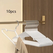 1包 1个/10个/20个室内衣架，家用无缝简约衣架，带凹槽的金属成人防滑浸塑衣架 - 彩色 - 查看 13