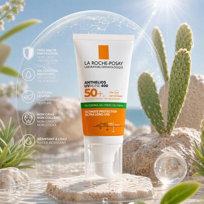  LA ROCHE-POSAY - ANTHELIOS UVMUNE 400 50+ OIL CONTROL GEL-CREAM - ULTIMATE ULTRA-LONG UVA PROTECTION