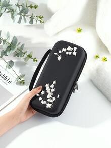 2025 New 2 Accessories, White Floral Print Protective Case/Cover, Compatible With Switch 2/Switch NS/Switch OLED/Lite, Compatible With Switch 2/Switch Console, Full Set Including Storage Bag, Game Card Case, Switch Protective Cover, Best Gift Compatible With Switch Players - Multicolor - View 4