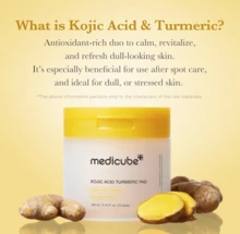 Medicube Kojic Acid Turmeric Clarifying Toner Pad For Troubled Skin & Use After Spot Care | Soothing & Calming With Kojic Acid, Turmeric, Niacinamide, And Glycolic Acid | Korean Skin Care - 70 Pads - 薑黃片 70片裝(1包) - 查看 3