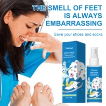 1 Botella de 100ml Spray desodorante para zapatos y calcetines, elimina rápidamente los olores, previene la sudoración, fragancia duradera, desodorante para armario de zapatos - Azul - Ver 7