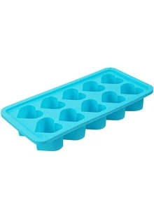 1/2/3件套心形/星形硅胶冰格模具，10孔易脱模冰块模具，适用于家庭、酒吧、KTV等场所，粉色或红色可选，心形冰块模具，一次可制作10块冰块，夏季套装 - 彩色 - 查看 27